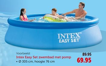 Promoties Intex easy set zwembad met pomp - Intex - Geldig van 19/06/2019 tot 29/06/2019 bij Aveve