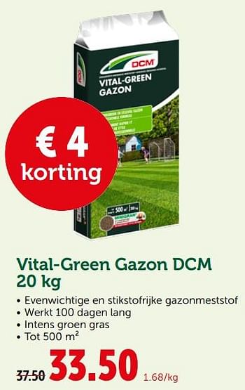 Promoties Vital-green gazon dcm - DCM - Geldig van 19/06/2019 tot 29/06/2019 bij Aveve