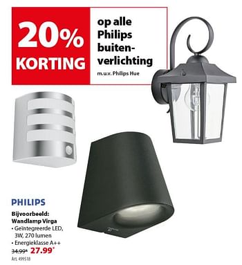 verstoring Bewust worden Dubbelzinnig Philips Philips wandlamp virga - Promotie bij Gamma