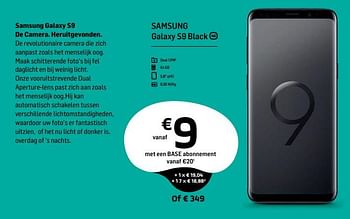 Promoties Samsung galaxy s9 black - Samsung - Geldig van 04/06/2019 tot 01/07/2019 bij Base