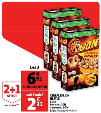 Promotions Céréales lion nestlé - Nestlé - Valide de 05/06/2019 à 22/06/2019 chez Auchan Ronq