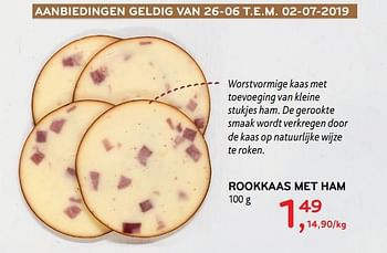 Promoties Rookkaas met ham - Huismerk - Alvo - Geldig van 26/06/2019 tot 02/07/2019 bij Alvo