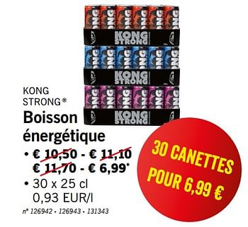Promoties Boisson énergétique - Kong Strong - Geldig van 17/06/2019 tot 22/06/2019 bij Lidl