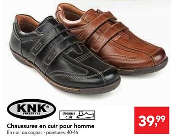 Promotions Chaussures en cuir pour homme - KNK Freestyle - Valide de 19/06/2019 à 02/07/2019 chez Makro