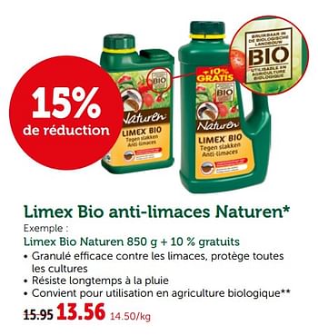 Promotions Limex bio naturen - Naturen - Valide de 19/06/2019 à 29/06/2019 chez Aveve