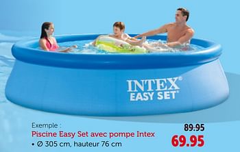 Promotions Piscine easy set avec pompe intex - Intex - Valide de 19/06/2019 à 29/06/2019 chez Aveve