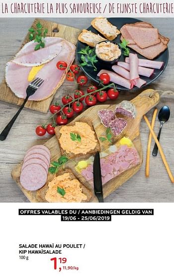 Promotions Salade hawaï au poulet - Produit maison - Alvo - Valide de 19/06/2019 à 25/06/2019 chez Alvo