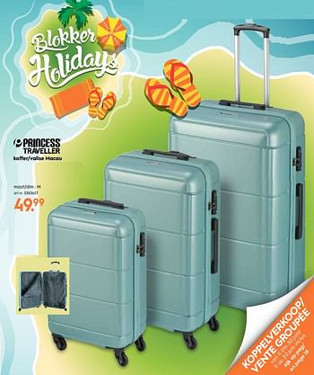 Promotions Koffer-valise macau maat-dim.: m - Princess Traveller - Valide de 12/06/2019 à 23/06/2019 chez Blokker