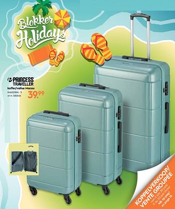 Promoties Koffer-valise macau maat-dim.: s - Princess Traveller - Geldig van 12/06/2019 tot 23/06/2019 bij Blokker