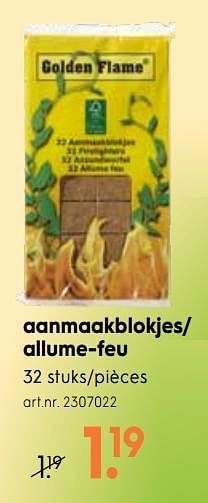 Promoties Aanmaakblokjes-allume-feu - Huismerk - Blokker - Geldig van 12/06/2019 tot 23/06/2019 bij Blokker