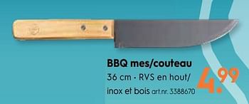 Promoties Bbq mes-couteau - Huismerk - Blokker - Geldig van 12/06/2019 tot 23/06/2019 bij Blokker