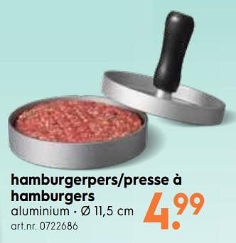 Promoties Hamburgerpers -presse à hamburgers - Huismerk - Blokker - Geldig van 12/06/2019 tot 23/06/2019 bij Blokker