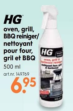 Promoties Oven, grill, bbq reiniger-nettoyant pour four, gril et bbq - HG - Geldig van 12/06/2019 tot 23/06/2019 bij Blokker
