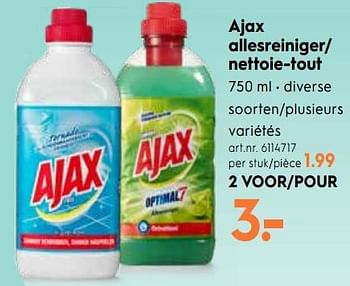 Promoties Ajax allesreiniger-nettoie-tout - Ajax - Geldig van 12/06/2019 tot 23/06/2019 bij Blokker
