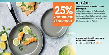 Promoties Serie-série profile plus soeppot met deksel- casserole à soupe avec couvercle - Greenchef - Geldig van 12/06/2019 tot 23/06/2019 bij Blokker