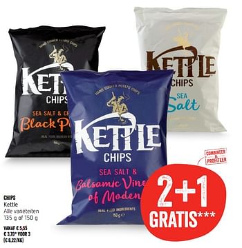 Promoties Chips kettle - Kettle - Geldig van 13/06/2019 tot 19/06/2019 bij Delhaize