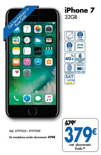 Promotions Apple iphone 7 32 gb - Apple - Valide de 12/06/2019 à 24/06/2019 chez Carrefour