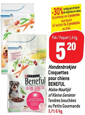 Promoties Hondenbrokjes croquettes pour chiens beneful - Beneful - Geldig van 19/06/2019 tot 25/06/2019 bij Match