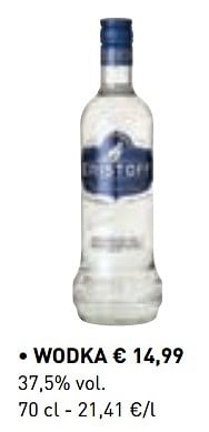 Promoties Wodka - Eristoff - Geldig van 10/06/2019 tot 21/09/2019 bij Lidl