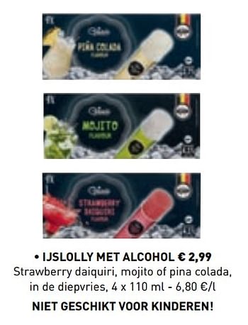 Promoties Ijslolly met alcohol - Huismerk - Lidl - Geldig van 10/06/2019 tot 21/09/2019 bij Lidl