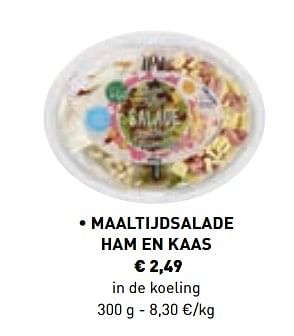 Promoties Maaltijdsalade ham en kaas - Huismerk - Lidl - Geldig van 10/06/2019 tot 21/09/2019 bij Lidl