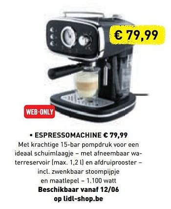 Promoties Silvercrest espressomachine - SilverCrest - Geldig van 10/06/2019 tot 21/09/2019 bij Lidl
