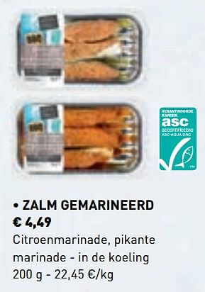 Promoties Zalm gemarineerd - Huismerk - Lidl - Geldig van 10/06/2019 tot 21/09/2019 bij Lidl