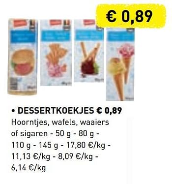 Promoties Dessertkoekjes - Huismerk - Lidl - Geldig van 10/06/2019 tot 21/09/2019 bij Lidl