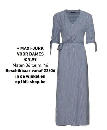 Promoties Maxi-jurk voor dames - Huismerk - Lidl - Geldig van 10/06/2019 tot 21/09/2019 bij Lidl