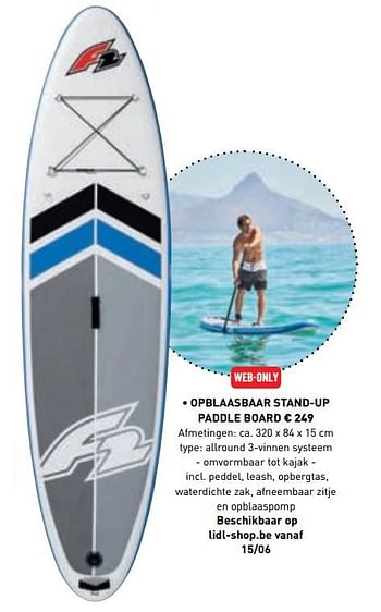 Promoties Opblaasbaar stand-up paddle board - Huismerk - Lidl - Geldig van 10/06/2019 tot 21/09/2019 bij Lidl