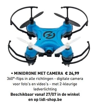 Promotions Minidrone met camera - Produit maison - Lidl - Valide de 10/06/2019 à 21/09/2019 chez Lidl