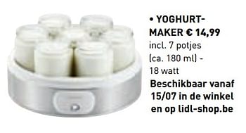 Promoties Silvercrest yoghurtmaker - SilverCrest - Geldig van 10/06/2019 tot 21/09/2019 bij Lidl