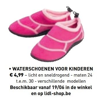 Promoties Waterschoenen voor kinderen - Huismerk - Lidl - Geldig van 10/06/2019 tot 21/09/2019 bij Lidl