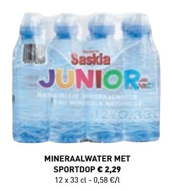 Promotions Mineraalwater met sportdop - Saskia - Valide de 10/06/2019 à 21/09/2019 chez Lidl