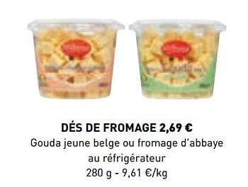 Promotions Dés de fromage - Milbona - Valide de 10/06/2019 à 21/09/2019 chez Lidl