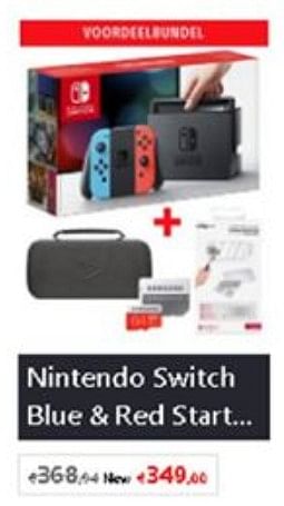 Promoties Nintendo switch blue + red start... - Nintendo - Geldig van 22/05/2019 tot 18/06/2019 bij Game Mania