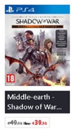 Promoties Middle-earth - shadow of war - Warner Brothers Interactive Entertainment - Geldig van 22/05/2019 tot 18/06/2019 bij Game Mania