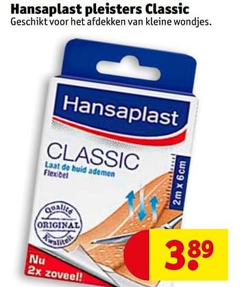 Promoties Hansaplast pleisters classic - Hansaplast - Geldig van 24/04/2019 tot 29/09/2019 bij Kruidvat