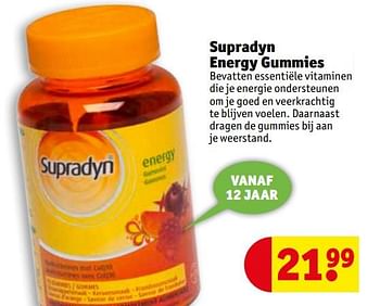 Promoties Supradyn energy gummies - Supradyn - Geldig van 24/04/2019 tot 29/09/2019 bij Kruidvat