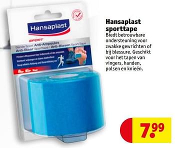 Interpunctie afstuderen muis Hansaplast Hansaplast sporttape - Promotie bij Kruidvat