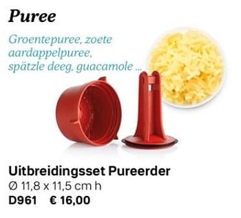 Promoties Uitbreidingsset pureerder - Huismerk - Tupperware - Geldig van 01/03/2019 tot 30/09/2019 bij Tupperware