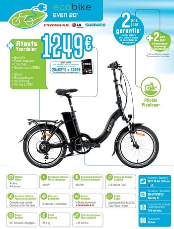 Promoties Eco bike even 20 - Eco Bike - Geldig van 02/04/2019 tot 31/12/2019 bij Cora