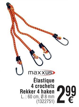 Promoties Élastique 4 crochets - Maxxus - Geldig van 02/04/2019 tot 31/12/2019 bij Cora