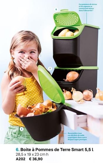 Promoties Boite à pommes de terre smart - Huismerk - Tupperware - Geldig van 01/03/2019 tot 30/09/2019 bij Tupperware