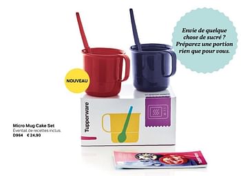 Promoties Micro mug cake set - Huismerk - Tupperware - Geldig van 01/03/2019 tot 30/09/2019 bij Tupperware
