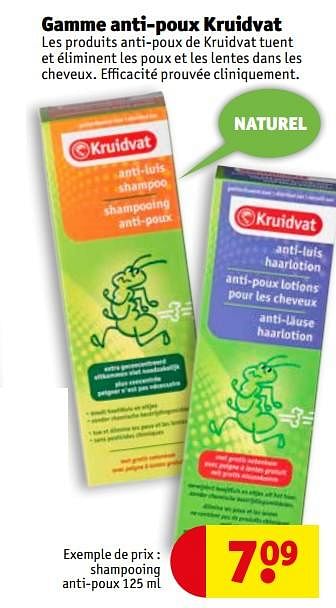 Promotions Gamme anti-poux kruidvat - Produit maison - Kruidvat - Valide de 24/04/2019 à 29/09/2019 chez Kruidvat