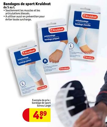 Promoties Bandages de sport kruidvat - Huismerk - Kruidvat - Geldig van 24/04/2019 tot 29/09/2019 bij Kruidvat
