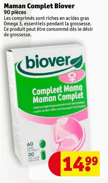 Promotions Maman complet biover - Biover - Valide de 24/04/2019 à 29/09/2019 chez Kruidvat