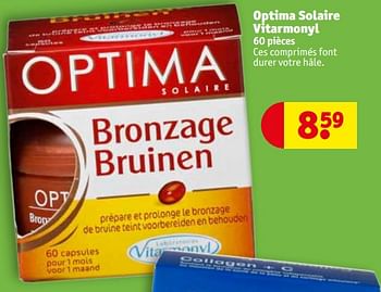 Promotions Optima solaire vitarmonyl - Optima - Valide de 24/04/2019 à 29/09/2019 chez Kruidvat