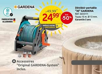 Promotions Dévidoir mural portable 30 gardena - Gardena - Valide de 26/06/2019 à 08/07/2019 chez Brico